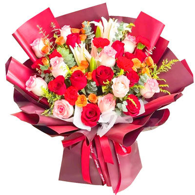 吴忠22朵玫瑰百合，追求真爱幸福